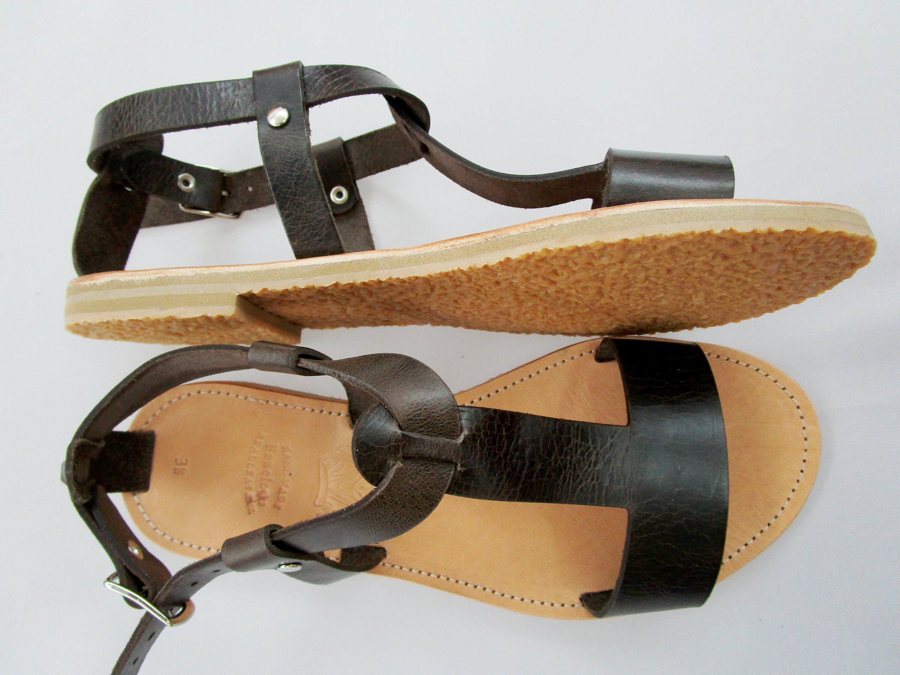 sandals with leather straps