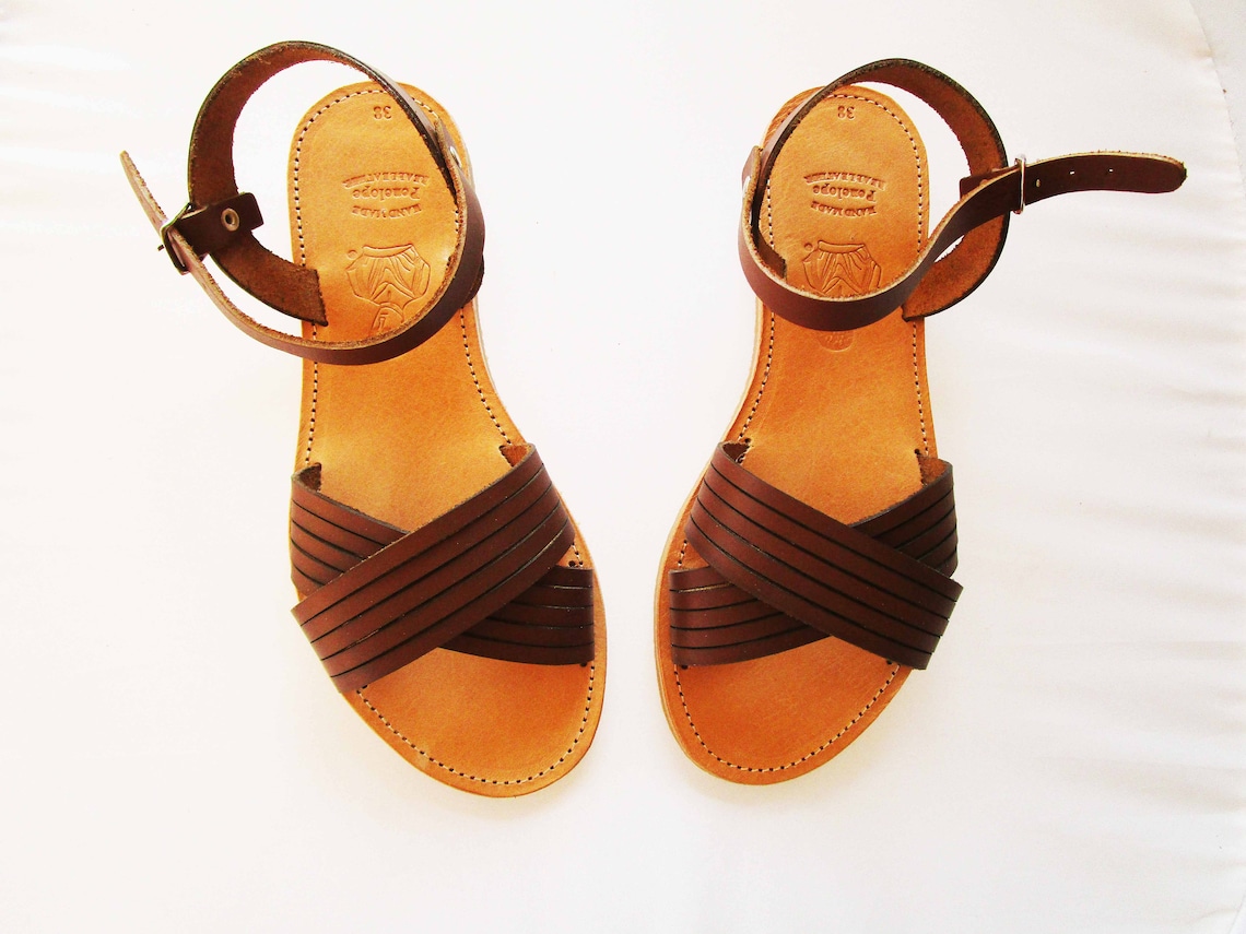 Greek Leather sandals Women sandals Strappy sandals | Etsy