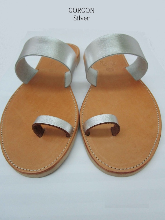 GORGON handmade leather sandals ancient grecian sandals toe ring sandals classic leather sandals greek sandals silver sandals GORGON handmade leather sandals ancient grecian sandals toe ring sandals classic leather sandals greek sandals silver sandals