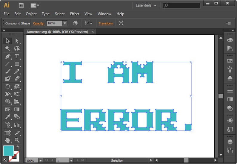 I Am Error SVG Vector Cut File Etsy Canada