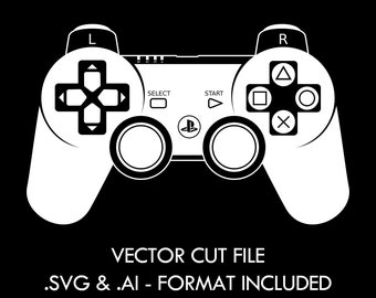 Archivo de corte vectorial SVG/AI del controlador de Sony Playstation