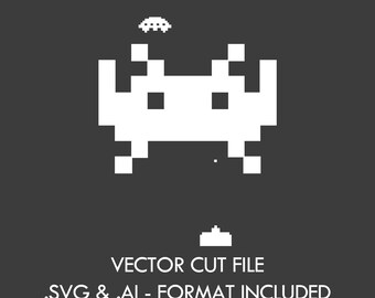 Invasor espacial - Archivo vectorial SVG y AI