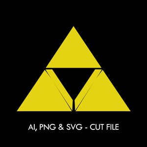 3D Triforce - Vector file for decals, vinyl art and t-shirt print