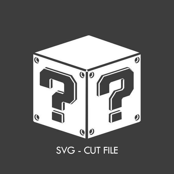 Super Mario Question Mark Block SVG Vector Cut file for Etsy