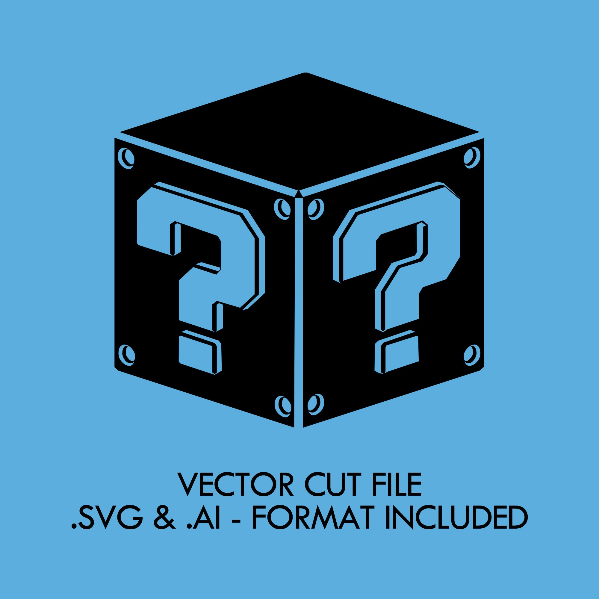Svg block. Mario question block.
