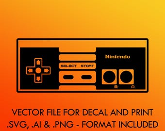 Controlador NES con arte de fan vectorizado: archivo de corte vectorial SVG/AI