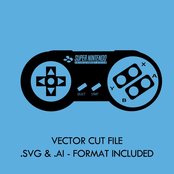 Nintendo Snes Controller Svg Ai Vector Cut File Etsy
