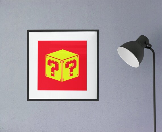 Super Mario Question Mark Block Svg Ai Vector Cut File For Etsy