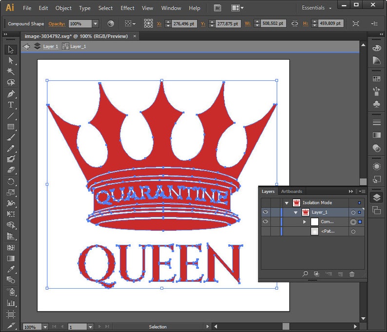 Download Quarantine Queen SVG & AI Vector Cut file | Etsy