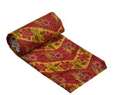 Vintage Kantha Quilt Reversible Cotton Kantha Blanket Handmade Kantha Beach Throw Hand Stitched Floral Kantha Bedspread twin Queen size