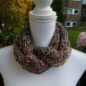 Crochet mesh shawl/colorful hand knit scarf/hand crochet rectangular scarves/Boho necklace scarf/gift for her