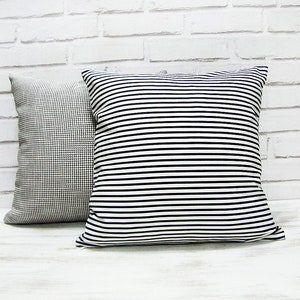 Ready to ship/Two cotton pillows black white abstract pattern image 5