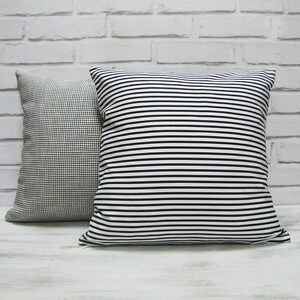 Ready to ship/Two cotton pillows black white abstract pattern image 4