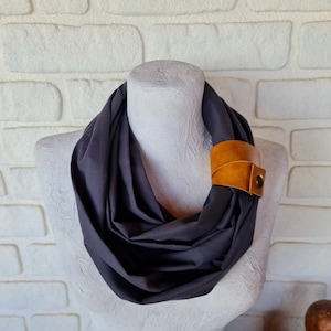 Infinity Grå Bomull Unisex Sjal - Snygg Outfit - Halsbandage