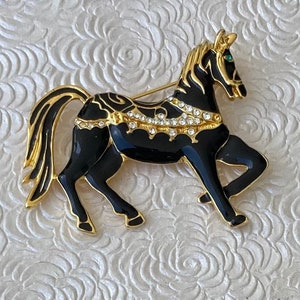 Unique vintage  horse brooch