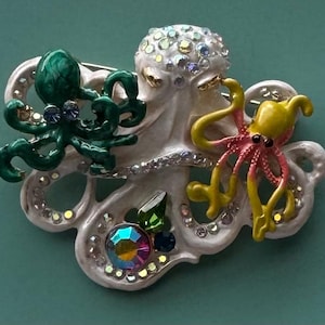 Vintage  style octopus brooch