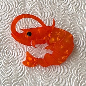 Unique large shrimp  vintage style Brooch