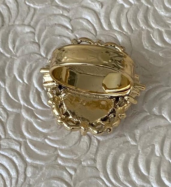 Vintage needle point adjustable ring - image 2