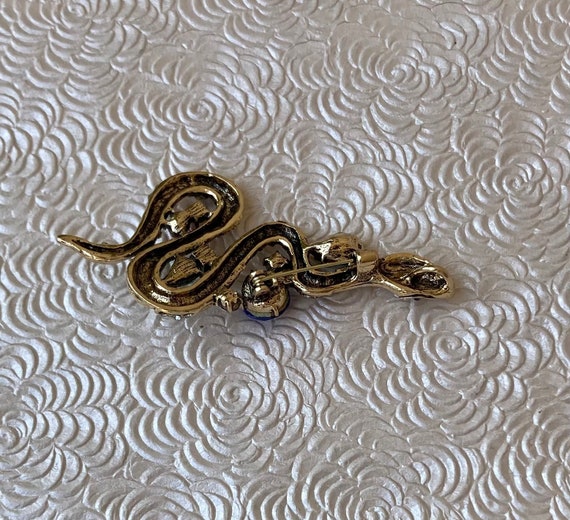 Unique vintage style large snake   brooch & Penda… - image 4