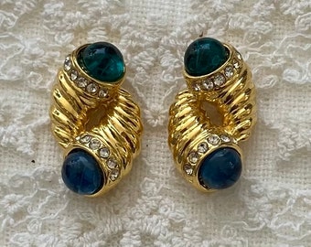 Unique vintage cabochon earrings