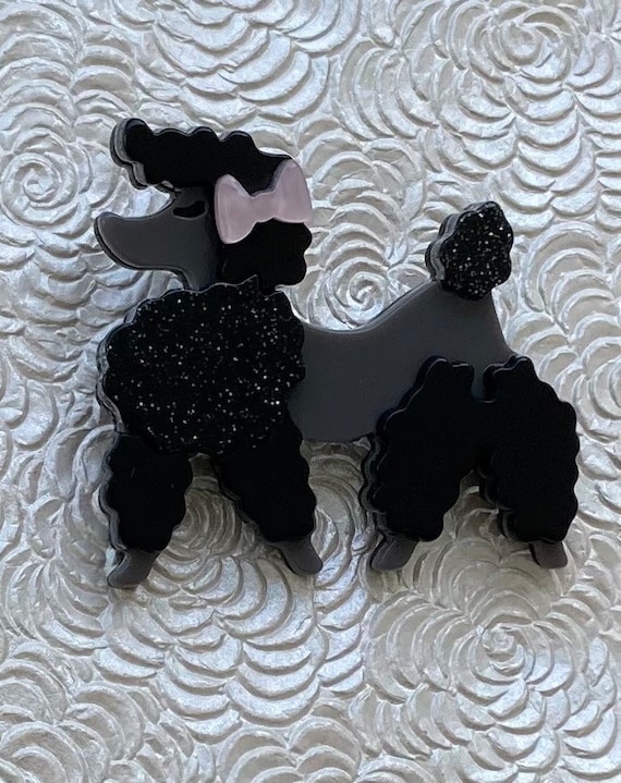 Adorable  large Poodle Brooch