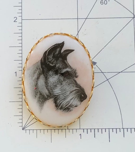 Vintage Scottie Cameo  Brooch - image 3