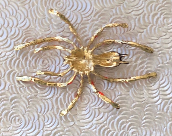 Unique oversized spider vintage style brooch - image 3