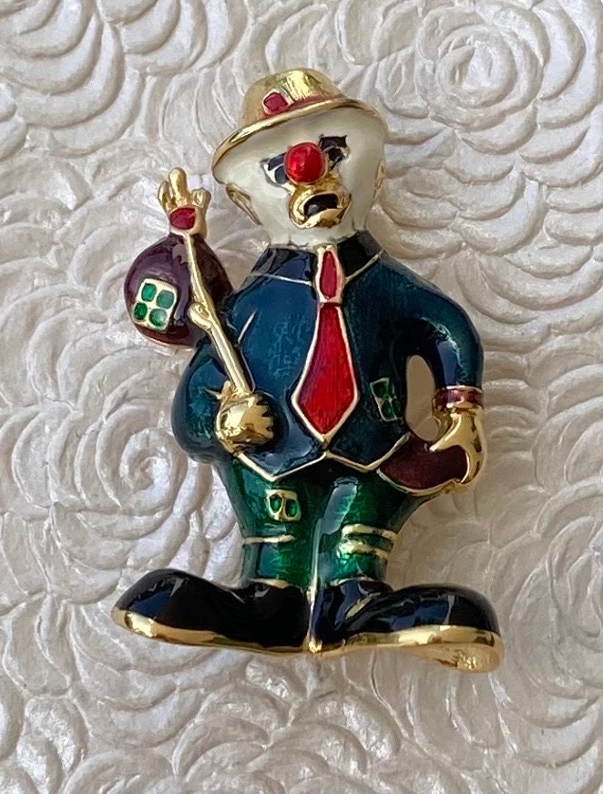 Vintage Clown Brooch - Etsy