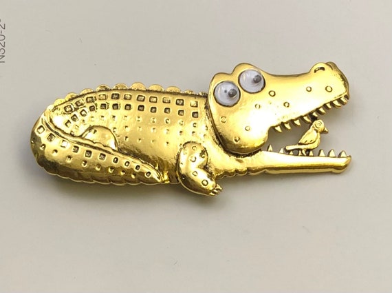 Unique vintage style alligator brooch - image 4