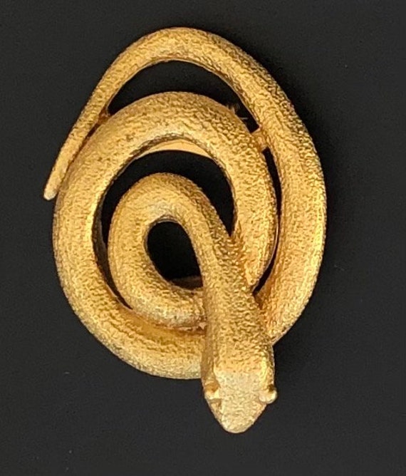 Vintage snake brooch &  Scarf Clip Holder
