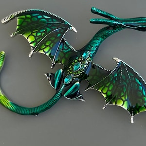 Unique dragon vintage style brooch & Pendant