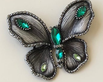 Broche et pendentif unique de style vintage grand papillon