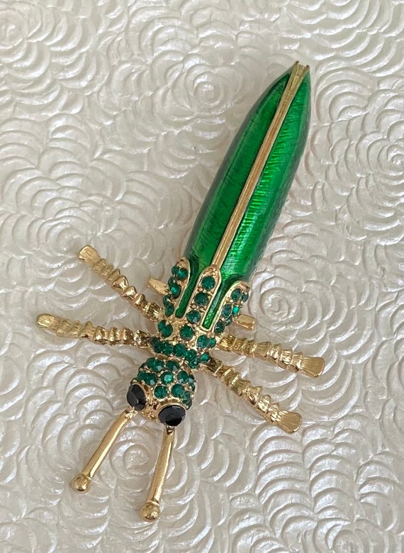 Unique vintage style  large insect  brooch