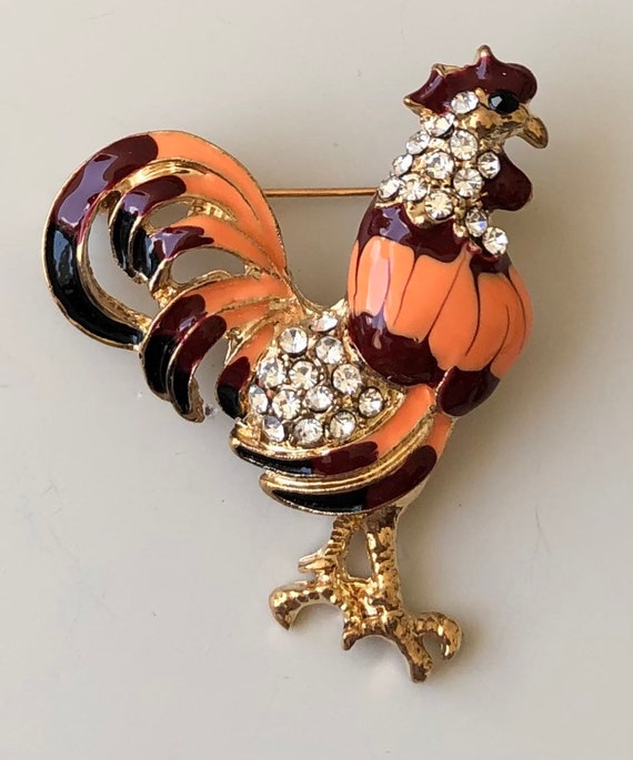 Unique rooster brooch - image 5