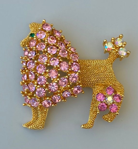 Adorable vintage  poodle brooch - image 4