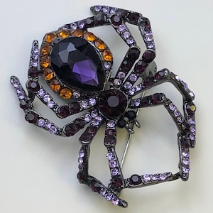 Unique  large Spider tarantula  vintage style brooch