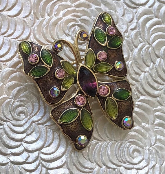 Unique vintage butterfly  brooch