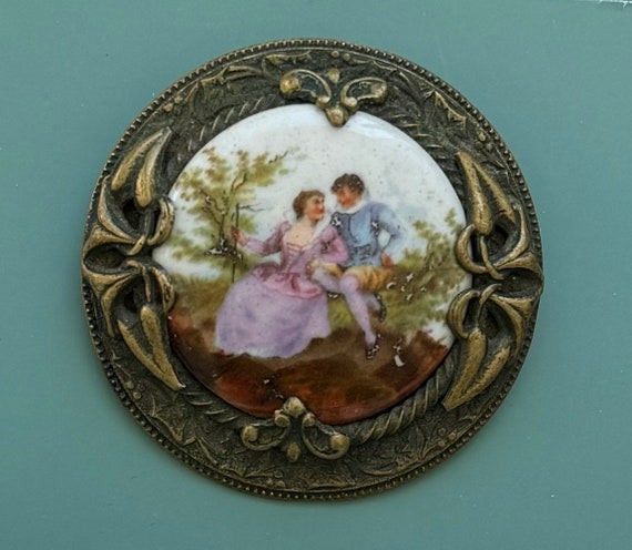 Unique vintage victorian style couple courting br… - image 1