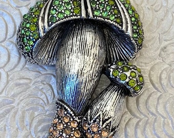 Vintage style large mushroom brooch