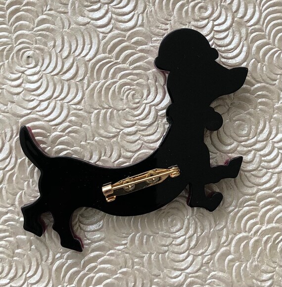 Unique  vintage style  dog oversized brooch - image 3