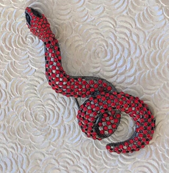 Unique vintage style large Snake Brooch & Pendant - image 2