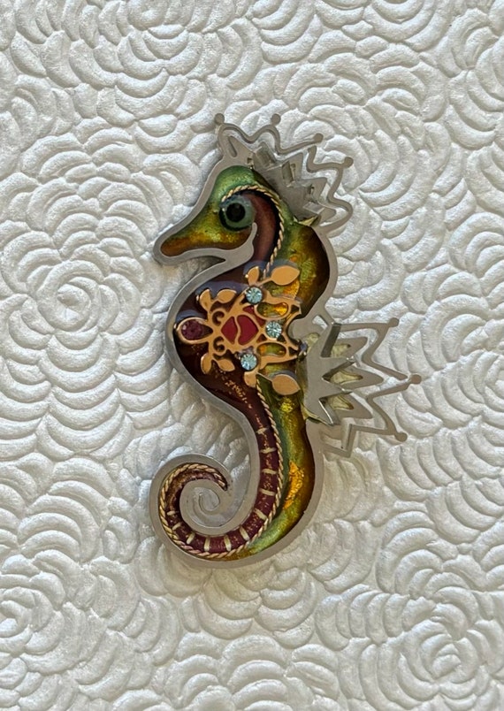 Unique vintage  handmade hand crafted seahorse bro