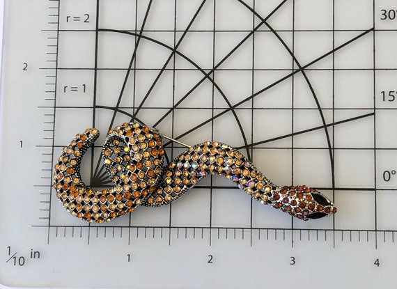Unique vintage style large Snake Brooch & Pendant - image 5