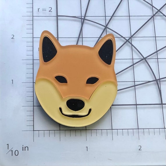 Unique Akita dog head brooch - image 3