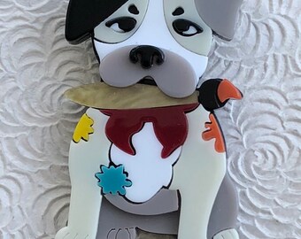 Adorable french bull dog Brooch