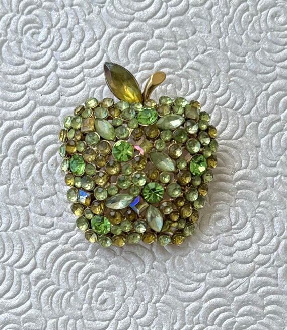 Unique vintage  apple brooch