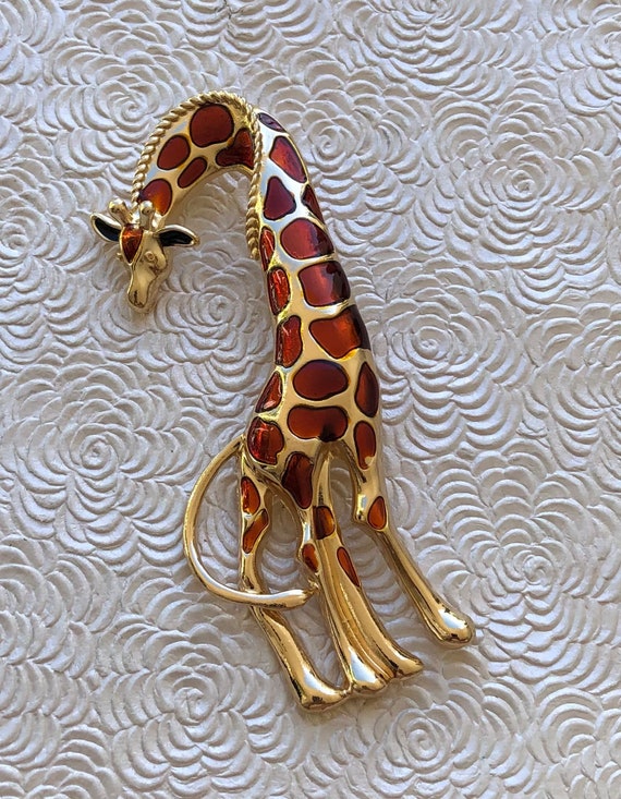Vintage style X Large Giraffe Brooch & Pendant