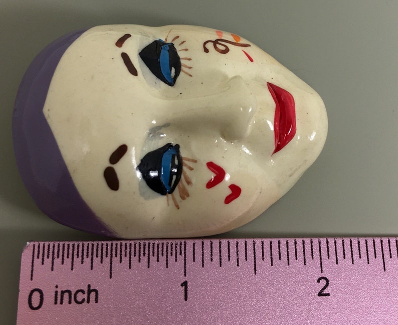 Unique Handpainted Artistic Fool Face Brooch