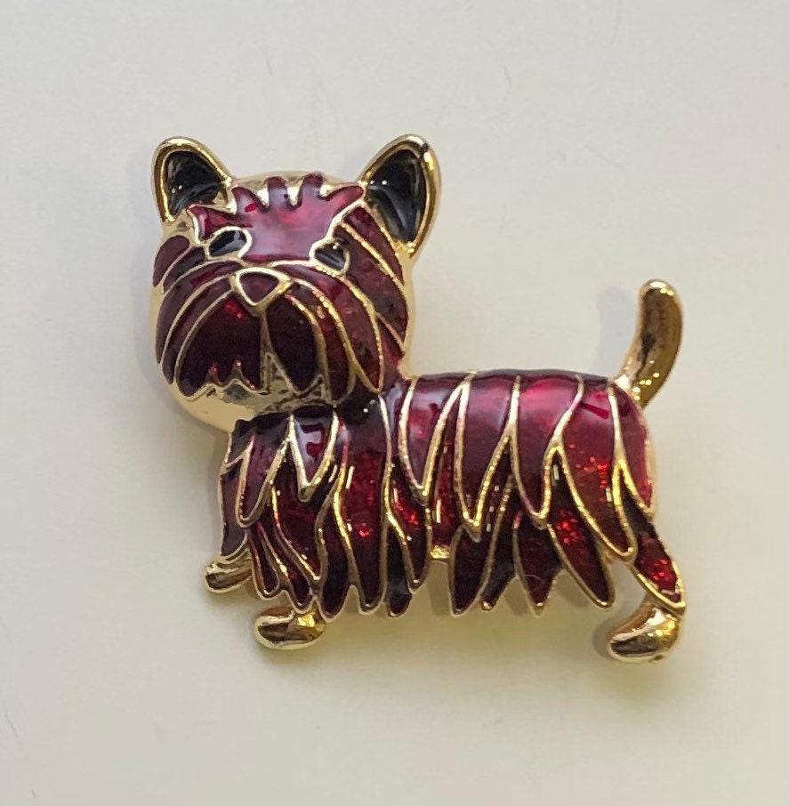 愛らしいヴィンテージスタイルの犬のブローチ - Etsy 日本