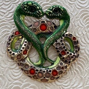 Vintage style  snake brooch